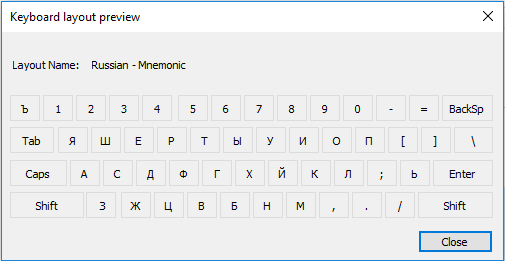 russian keyboard on screen windows 10
